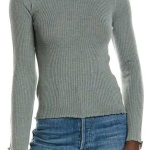Splendid Joey lightweight Sweater Women's Ribbed Knit Top - Green